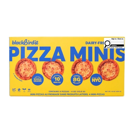Blackbird Foods Dairy-Free Pizza Minis Cheese, 4 Mini Pizzas Front