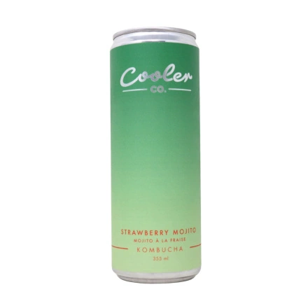 Cooler Co. Kombucha Strawberry Mojito Front of can