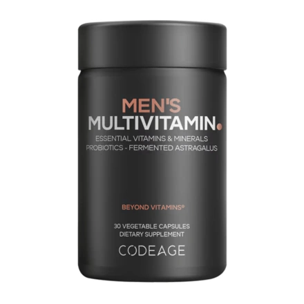 Codeage Men’s Multivitamin Essential Vitamins & Minerals, 30 Vegetable Capsules Front