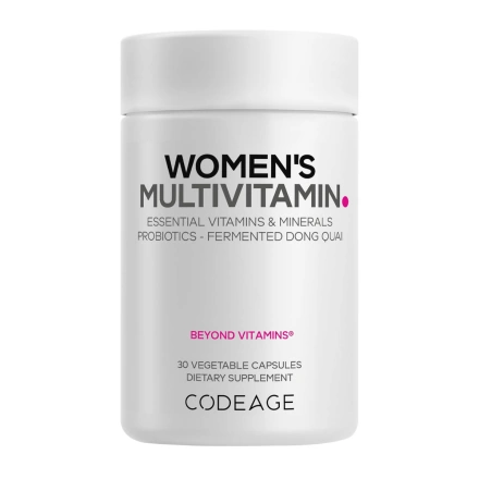 Codeage Women’s Multivitamin Essential Vitamins & Minerals, 30 Vegetable Capsules Front