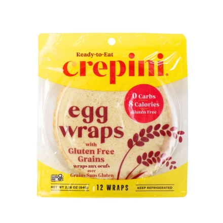 Crepini Gluten-Free Egg Wraps WIth Gluten-Free Grains Canada Front