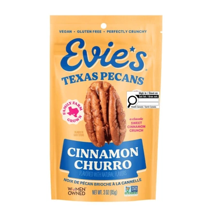 Evies Roasted Texas Pecans Cinnamon Churro front