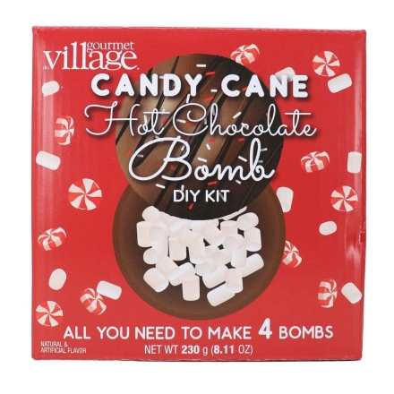 Gourmet du Village Candy Cane Hot Chocolate Bomb DIY Kit Canada Front