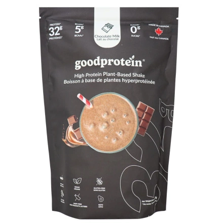 Front of Front of Good Protein All-In-One Shake Plant-Based Superfood Blend Chocolate Milk - High Protein Shake - Vegan Protein Shake - No Sugar Added Protein Shake