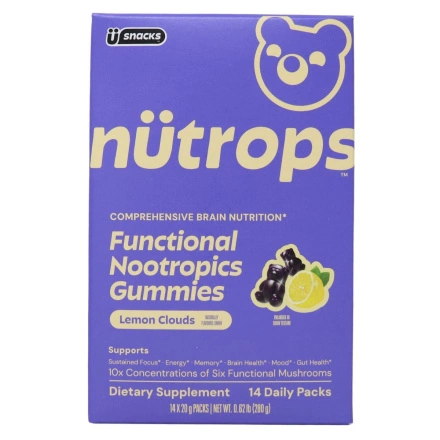 Grüns Functional Nootropics Gummies Lemon Clouds Front of box