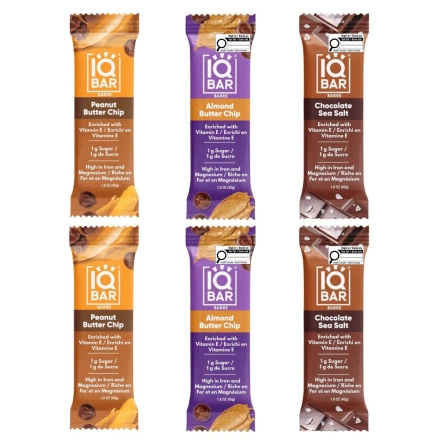 IQ Bar Variety Pack 6-Pack Front