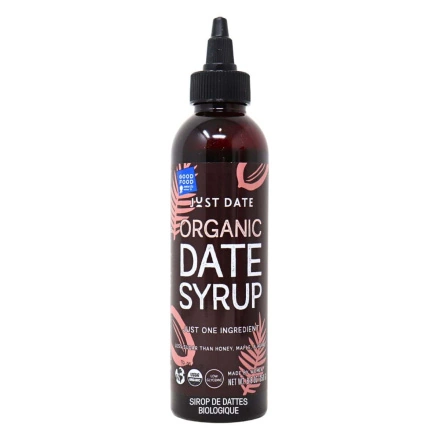 Front of Just Date Organic Date Syrup - Date Molasses - Date Honey - Date Syrup Substitute