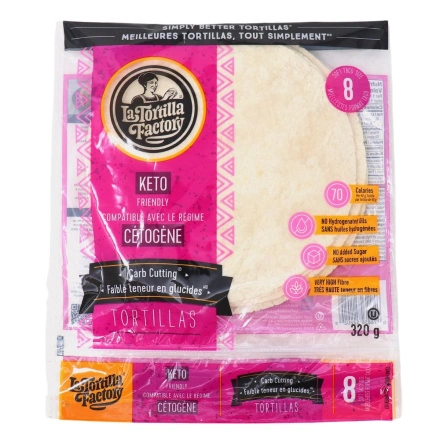 La Tortilla Factory 7,5" Tortillas Keto, 8 Tortillas