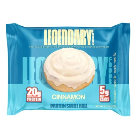 Front of Legendary Foods Low Carb High Protein Sweet Rolls Cinnamon - Protein Sweet Roll - Protein Baked Goods - Low Carb High Protein Snack