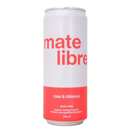 Mate Libre Organic Yerba Mate Energy Infusion Rose & Hibiscus Canada Front