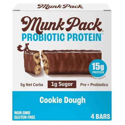 Munk Pack Probiotic Protein Bar Cookie Dough Front