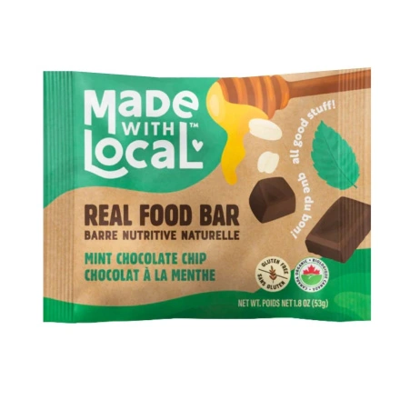 Front of Front of Made With Local Real Food Bar Mint Chocolate Chip
