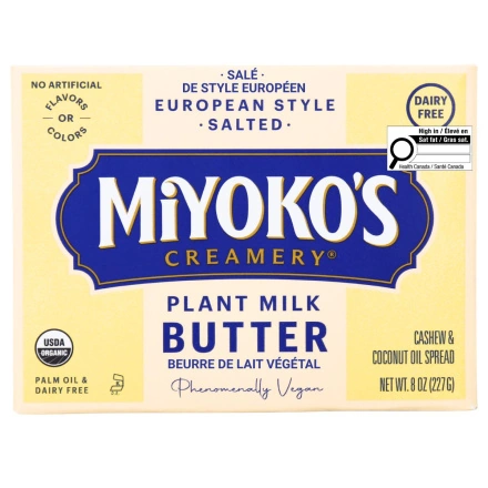 Miyoko’s Creamery European-Style Plant Milk Butter Salted Front