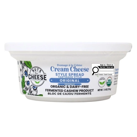 Nuts For Cheese Organic Dairy-Free Cream Cheese Style Spread Original Canada Front