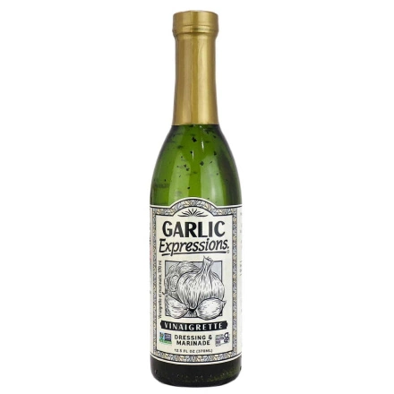 Front of Garlic Expressions Vinaigrette Dressing & Marinade - marinate -garlic sauce - garlic dipping sauce