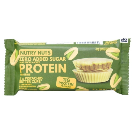 Nutry Nuts Zero Added Sugar Protein Pistachio Butter Cups Canada Front