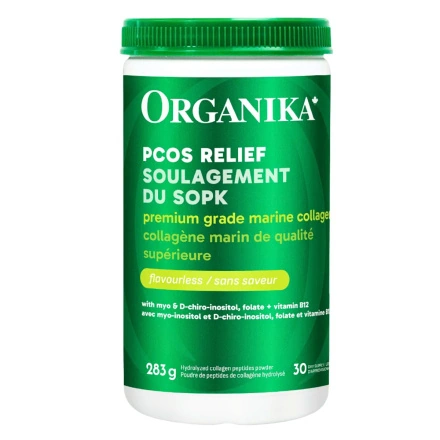 Front of Organika Marine Collagen Powder PCOS Relief - Collagen Powder -Best Collagen Supplement - Marine Collagen