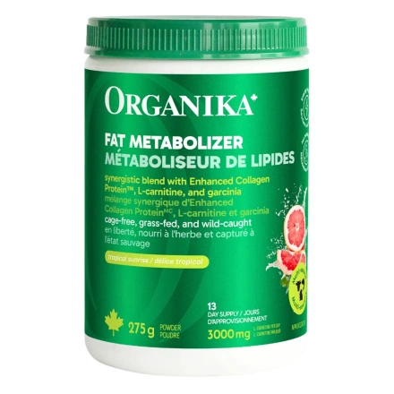 Front of Fat Metabolizer Powder With Collagen L-Carnitine Garcina Camboga Fat Burning Supplement