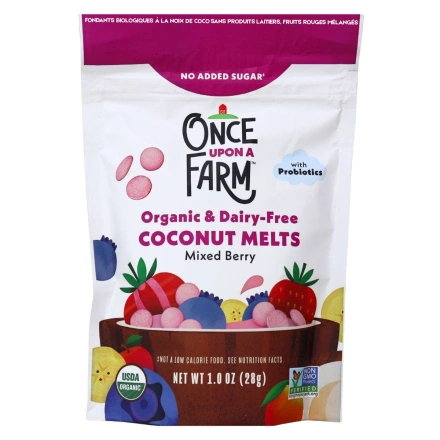 Once Upon a Farm Organic & Dairy-Free Coconut Melts Mixed Berry Front