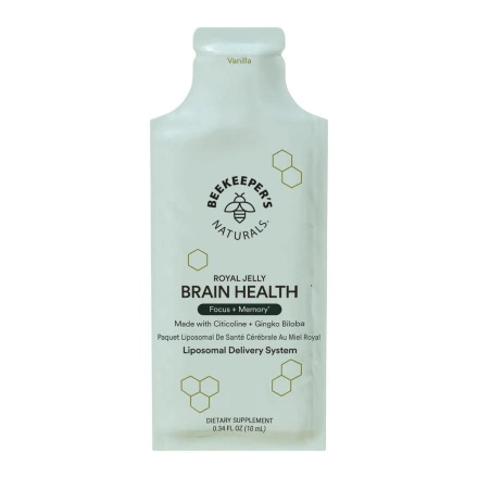 Front of Beekeeper's Naturals Royal Jelly - Brain Health Supplement - Liposomal Supplements - Liposomes - Liposomal Vitamins - Royal Jelly Supplement