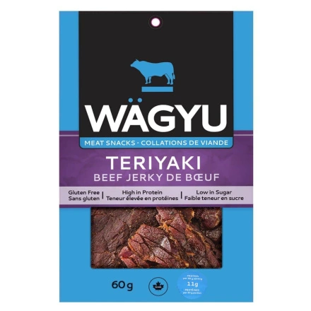 Front of Riz Wagyu Beef Jerky Keto Beef Jerky Halal Wagyu Jerky