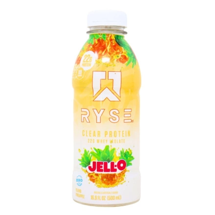 Front of RYSE Protein - RYSE Supplement - Clear Protein - Clear Protein Drink - Jello Protein