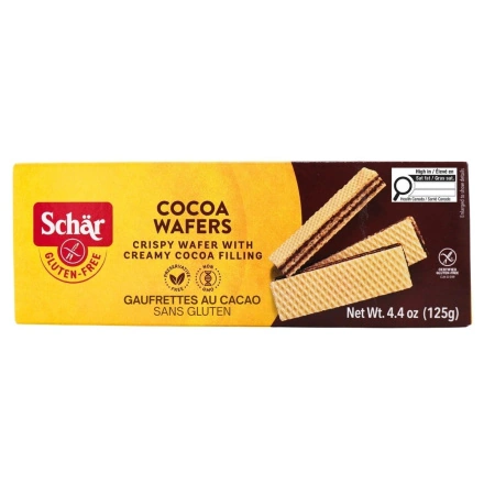 Schär Gluten-Free Cocoa-Filled Wafer Cookies Front of package