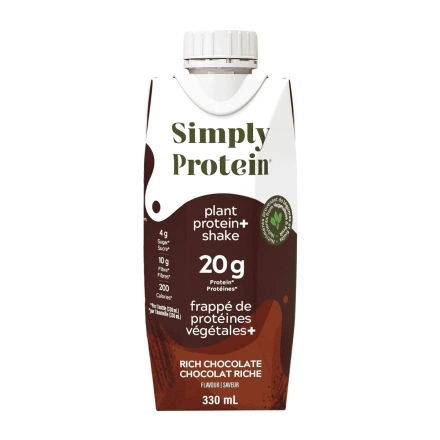 Simply Protein Ready-To-Drink Plant Based Protein Shake Rich Chocolate, 330 mL