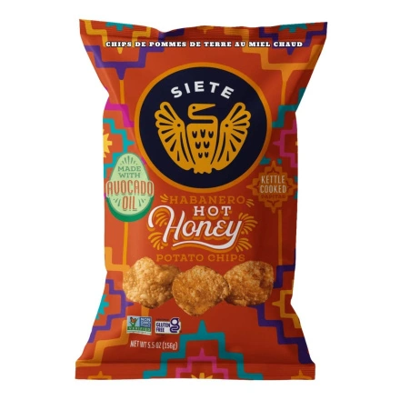 Siete Grain-Free Kettle Cooked Potato Chips Habanero Hot Honey Canada Front