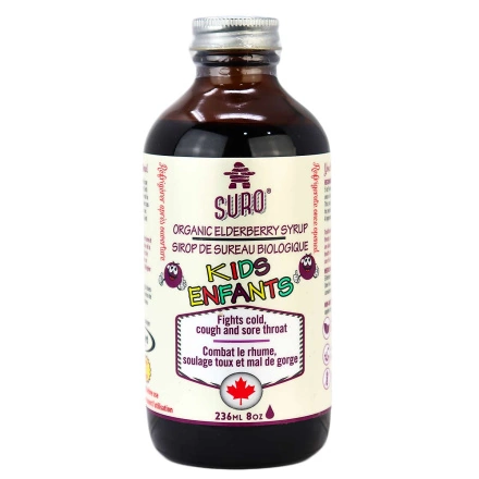 Sirop biologique de sureau pour enfants de Suro, 236ml