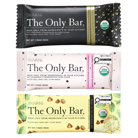 Truvani The Only Bar Gluten-Free Snack Bar Variety 3-Pack Canada Front