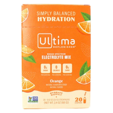 Ultima Replenisher Mélange pour Boisson Électrolytique à l'Orange, 20 Sachets
