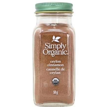 Front of Simply Organic Ceylon Cinnamon - Organic Cinnamon - Kosher Ceylon Cinnamon - Organic Seasoning 