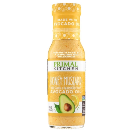 Front of Primal Kitchen Honey Mustard Vinaigrette With Avocado Oil - vinaigrette dressing - honey mustard - honey mustard sauce