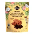 Front of Cha's Organic Coconut Rolls Chocolate