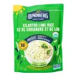 Front of Lundberg Rice Microwaveable Rice Packets Organic Jasmine Rice Cilantro Lime Rice