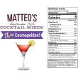 Nutritional for Matteo’s Bartender Style Cocktail Mixes Thin Cosmopolitan, 750mL