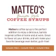 Les sirops de café barista sans sucre de Matteo, saveur caramel mince aux pacanes, 750 mL