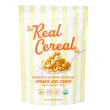 Front of The Real Cereal Company's Organic Rice Crisps - Brown Rice Cereal - Crispy Brown Rice Ceral - Gluten Free Rice Krispies - Brown Rice Rice Krispies - Crisp Rice Cereal