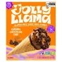 Front of Jolly Llama Dairy-Free Cone Caramel Chocolate Chip - Non-Dairy Ice Cream - Vegan Ice Cream Cone - Gluten Free Waffle Cone