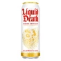 Front of Liquid Death Cherry Obituary Cherry Flavoured Sparkling Water Can - Canned Sparkling Water - Water In A Can - Sparkling Water Can