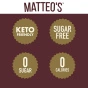 Matteo’s Sugar-Free Coffee Syrup French Vanilla - Ketogenic Coffee Syrup - Low Calorie Coffee Syrup - No Sugar Added Coffee Syrup