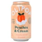 Front of OLIPOP Low Sugar Prebiotic Sparkling Tonic Peaches & Cream - Olipop Sparkling Tonic - Prebiotic Soda - Healthy Soda Alternatives