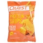 Front of Quest Tortilla-Style Protein Chips Nacho Cheese - Protein Tortilla Chips - High Protein Chips - Quest Chips Bulk