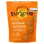 Front of Sunnie Snacks Gluten-Free Grain Free Crackers Cheddar - No Gluten Crackers - Crackers Without Gluten - Cassava Flour Crackers