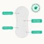 The Honey Pot Organic Cotton Cover Cooling Herbal Infusion Regular Liners - Organic Pads - Natural Pads - Organic Panty Liners