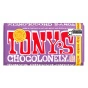 Front of Tony's Chocolonely Chocolate Bar Milk Chocolate With Chocolate Chip Cookie Bar - Fair Trade Chocolate - Best Chocolate Brand